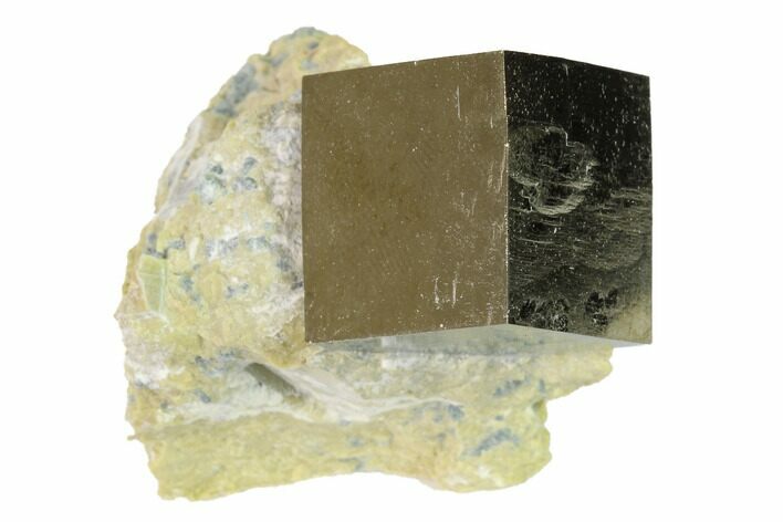 Natural Pyrite Cube In Rock - Navajun, Spain #168474